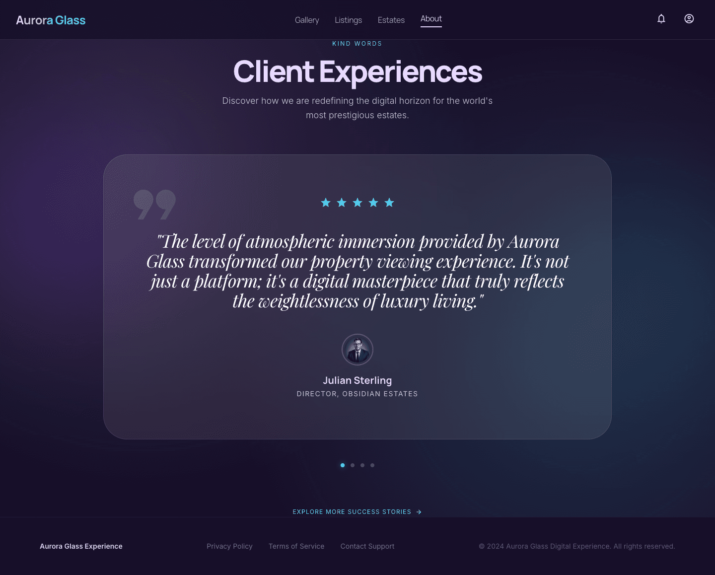 glassmorphism - 고객 후기