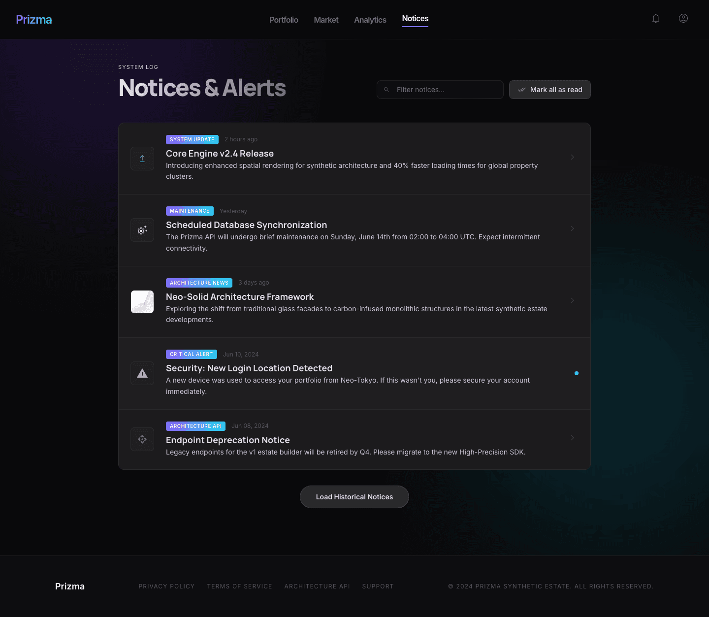 gradient - 공지사항