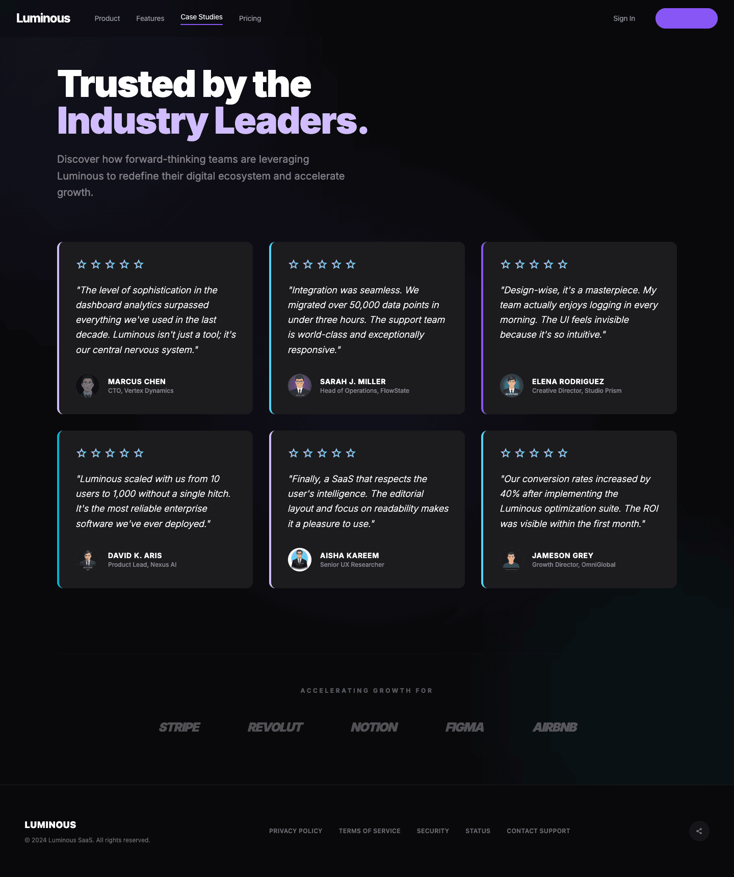 gradient - 고객 후기