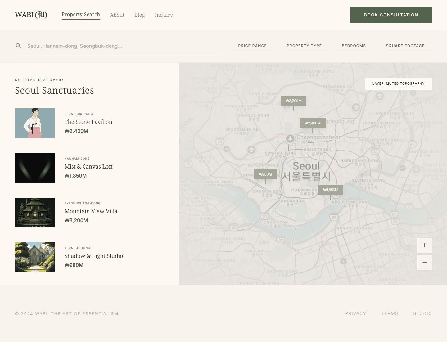 japandi - 매물 지도