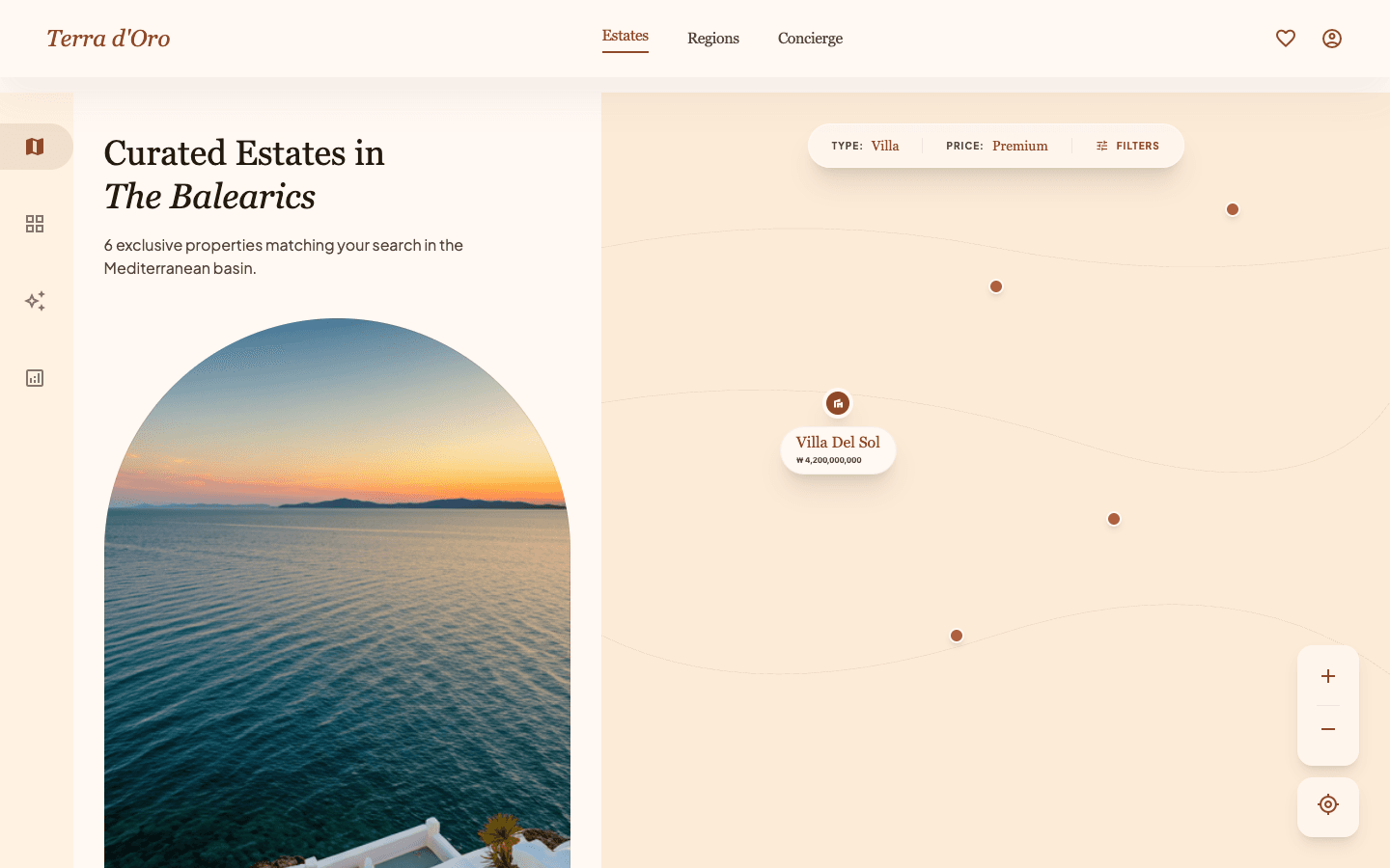 mediterranean - 매물 지도