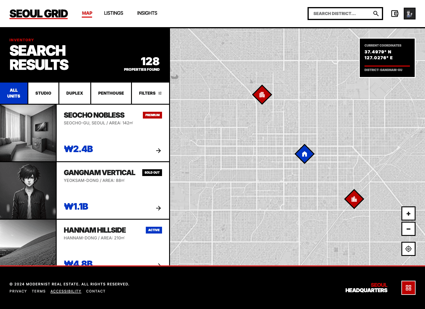 swiss - 매물 지도